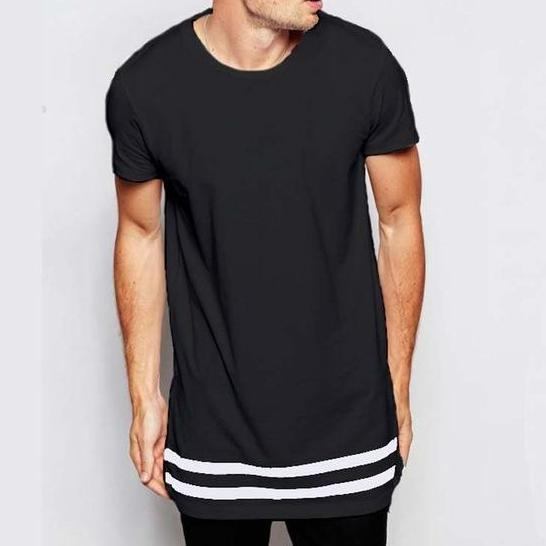 Skjorter Herre Forlænget Longline Hipster T-shirt