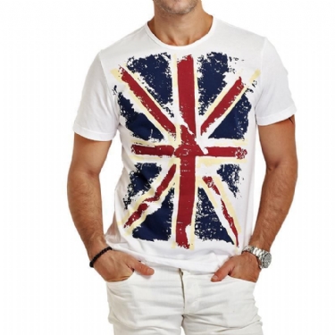 Skjorter Herre Hot England Style Slim Fit T-shirts