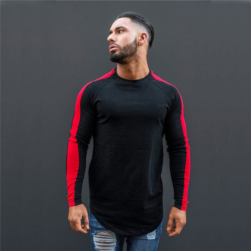 Skjorter Herre Side Stripe Muscle Hem T-shirt