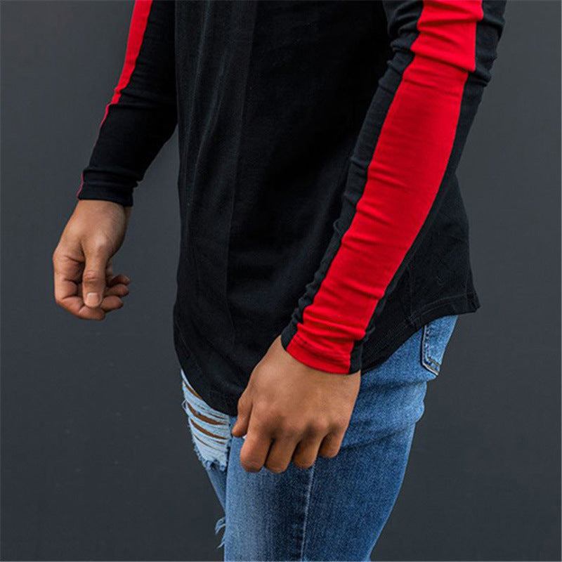 Skjorter Herre Side Stripe Muscle Hem T-shirt