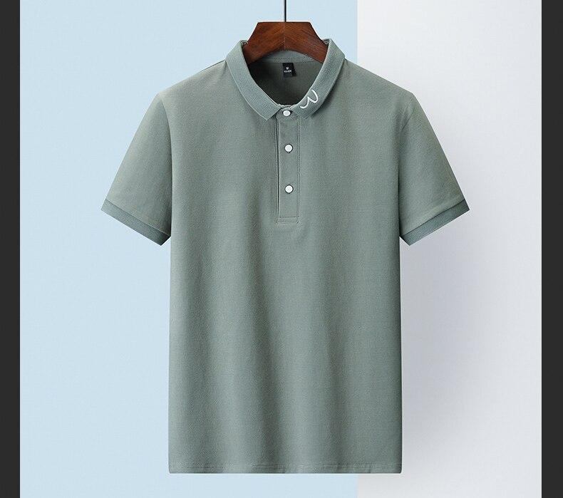 Skjorter Herre Slim Fit Bambus Bomuld Poloshirt