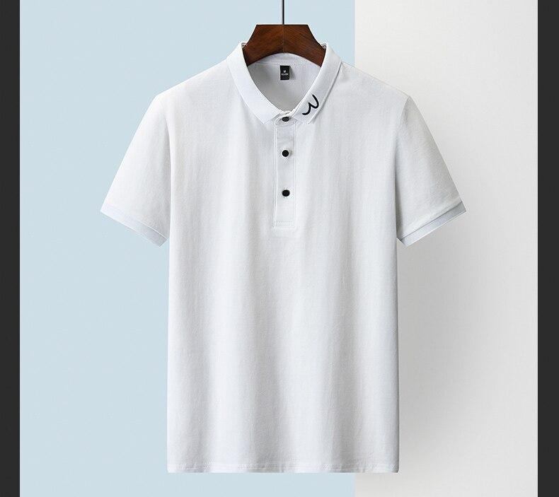 Skjorter Herre Slim Fit Bambus Bomuld Poloshirt