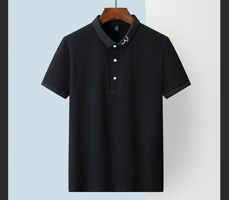 Skjorter Herre Slim Fit Bambus Bomuld Poloshirt