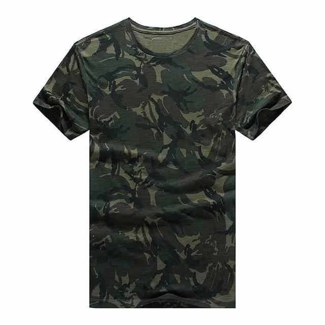 Skjorter Herre Sommer Camouflage Print Fashion T-shirt