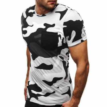 Skjorter Herre Sommer Camouflage T-shirt