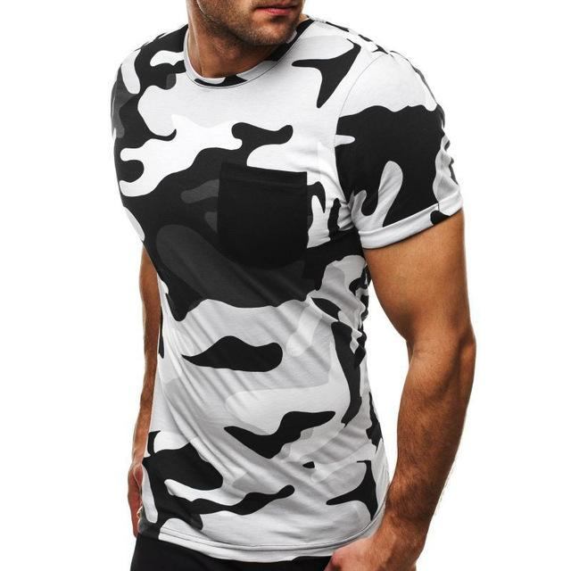 Skjorter Herre Sommer Camouflage T-shirt