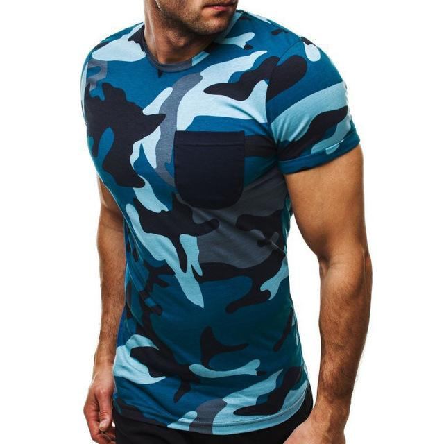 Skjorter Herre Sommer Camouflage T-shirt