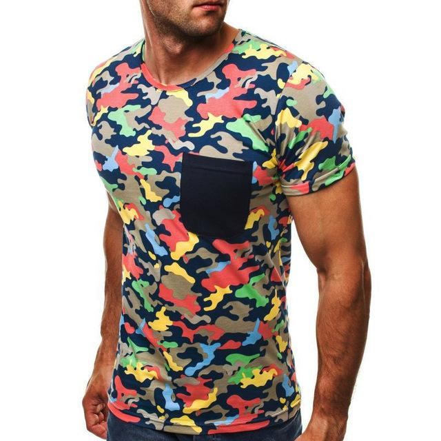 Skjorter Herre Sommer Camouflage T-shirt