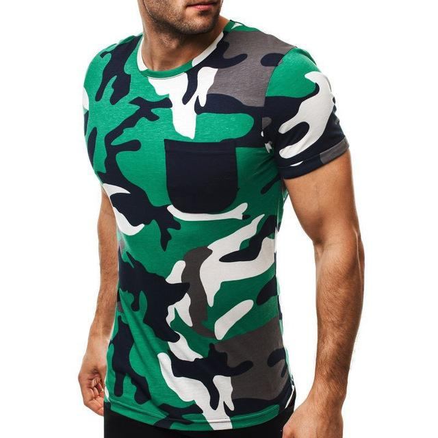 Skjorter Herre Sommer Camouflage T-shirt