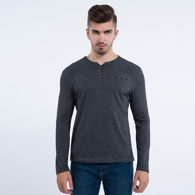 Skjorter Herre Stilfuld Slim Fit Langærmet T-shirt