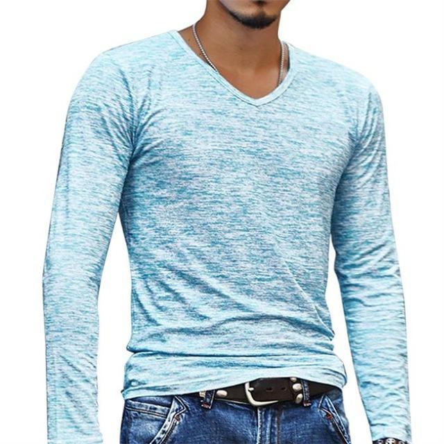 Skjorter Herre Stretch Pullover Chemise Tee Shirts