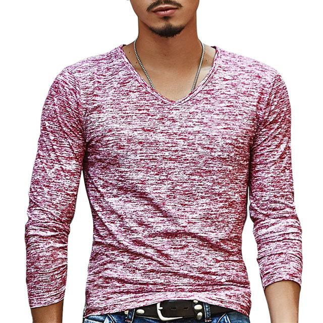 Skjorter Herre Stretch Pullover Chemise Tee Shirts