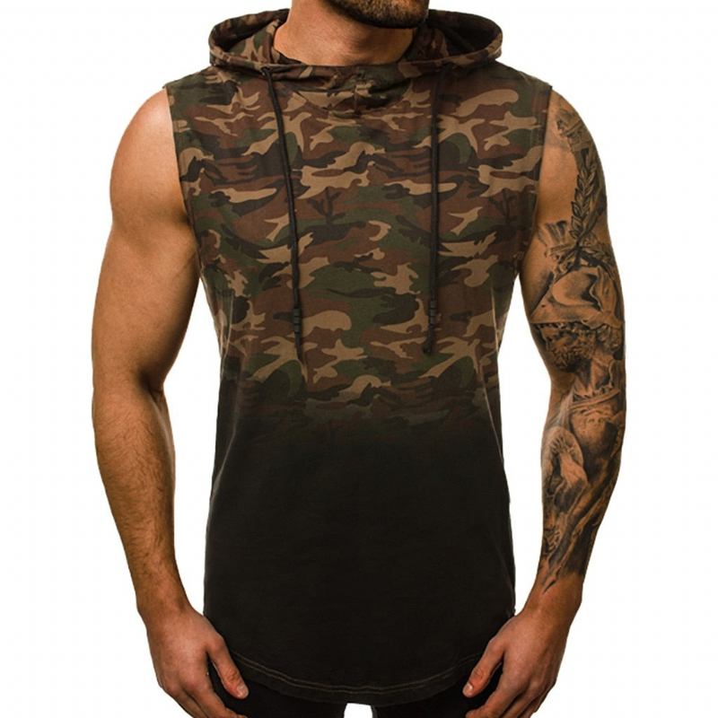 Skjorter Herre Stringer Sportswear Camo Tank Top