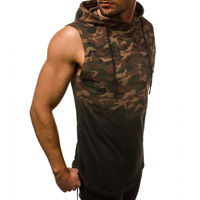 Skjorter Herre Stringer Sportswear Camo Tank Top