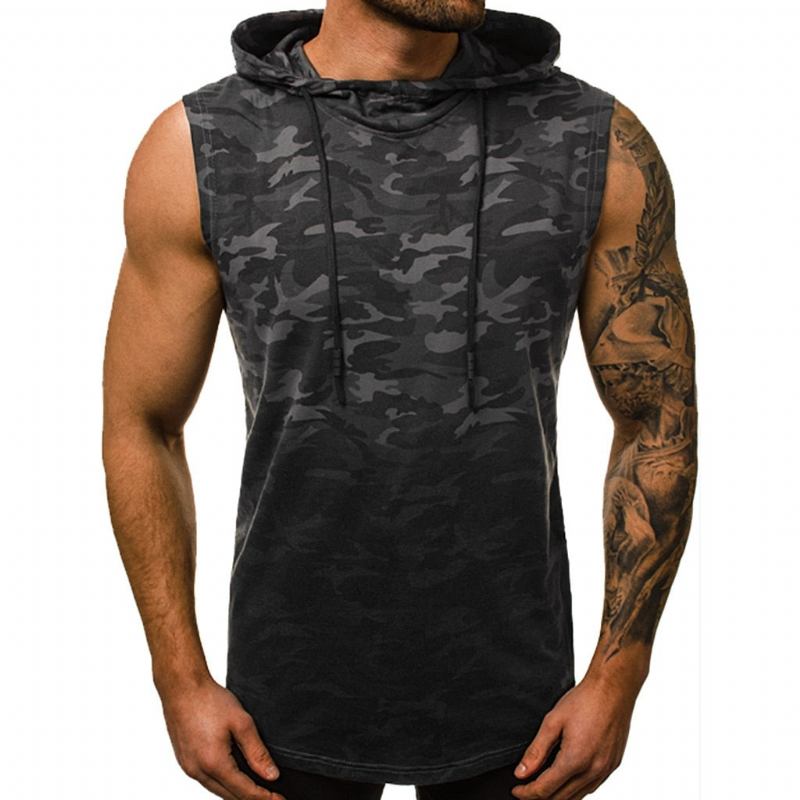 Skjorter Herre Stringer Sportswear Camo Tank Top