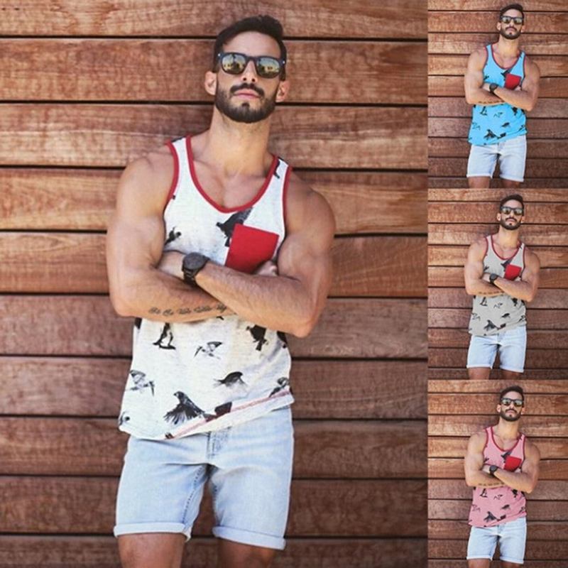 Skjorter Herre Summer Beach Tank Top