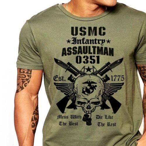 Skjorter Herre Us Marines Infantry Assaultman T-shirt