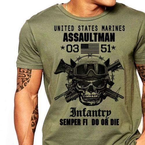 Skjorter Herre Us Marines Infantry Assaultman T-shirt