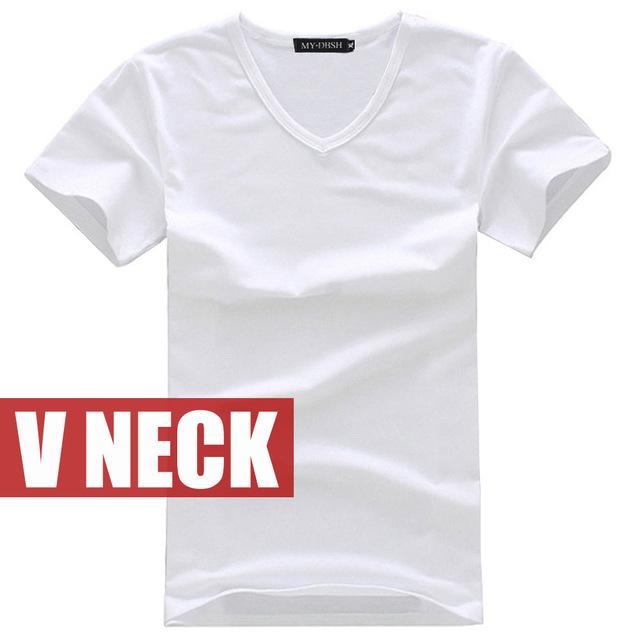 Skjorter Herre V-hals T-shirt I Bomuld