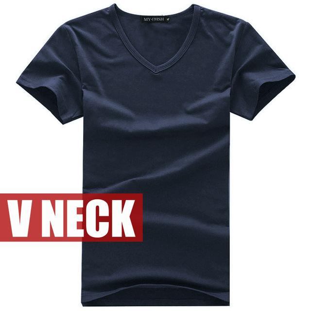 Skjorter Herre V-hals T-shirt I Bomuld