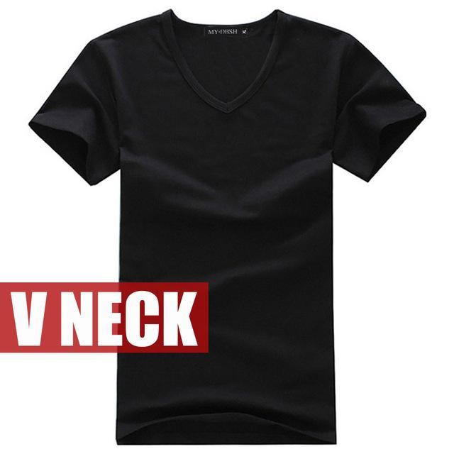 Skjorter Herre V-hals T-shirt I Bomuld