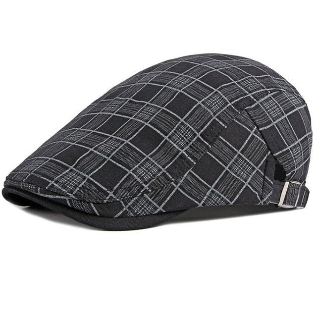 Hatte Herre Vintage Plaid Ivy Newsboy Flad Kasket