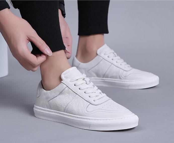 Åndbare Casual Læder Sneakers