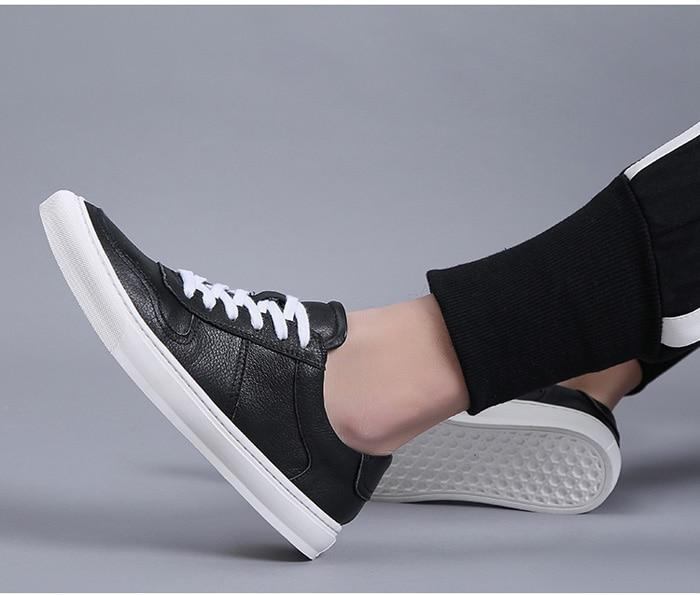 Åndbare Casual Læder Sneakers