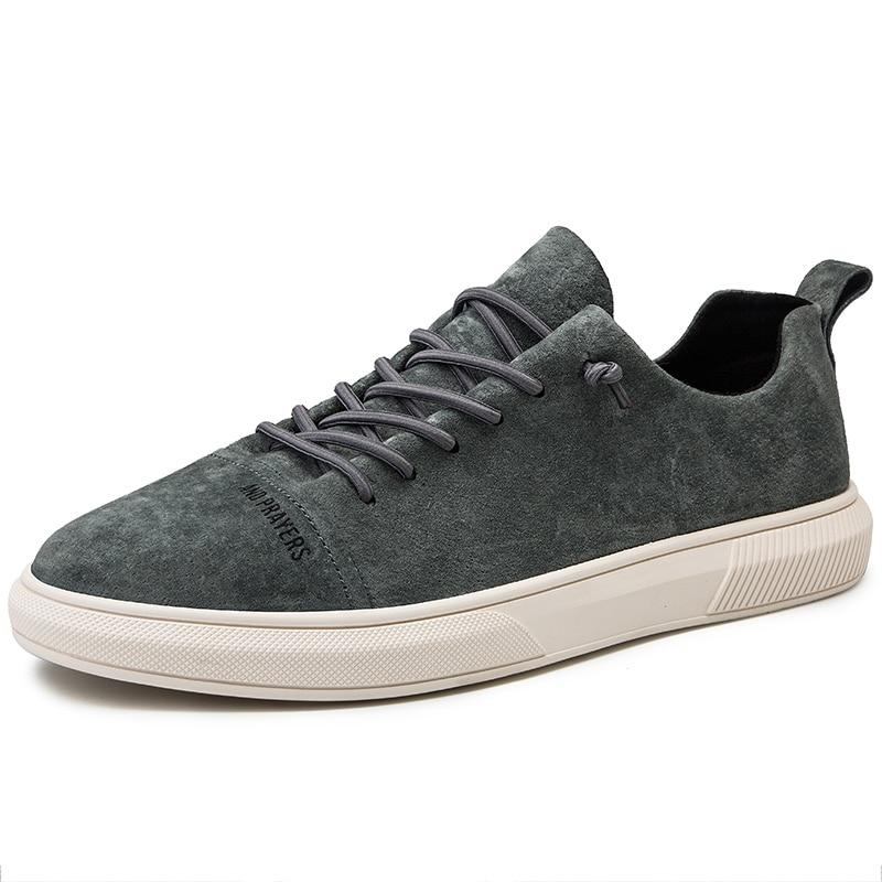 Designer Sneakers Herre I Ruskind I Britisk Stil