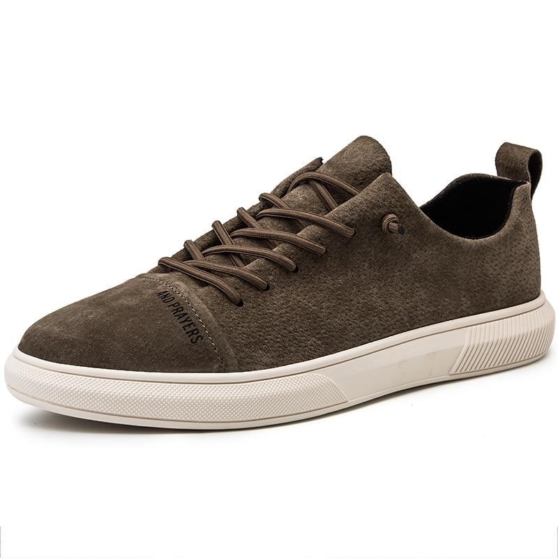 Designer Sneakers Herre I Ruskind I Britisk Stil