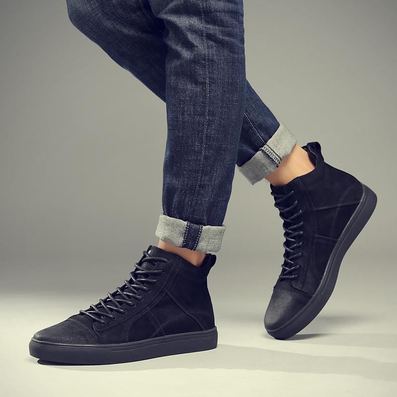 High Top Ægte Læder Sneakers