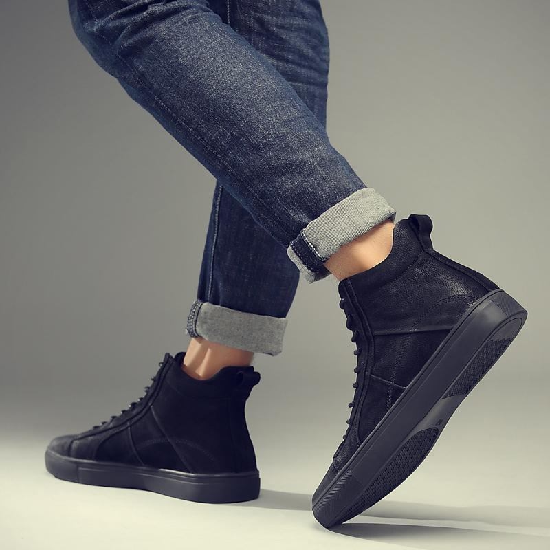 High Top Ægte Læder Sneakers